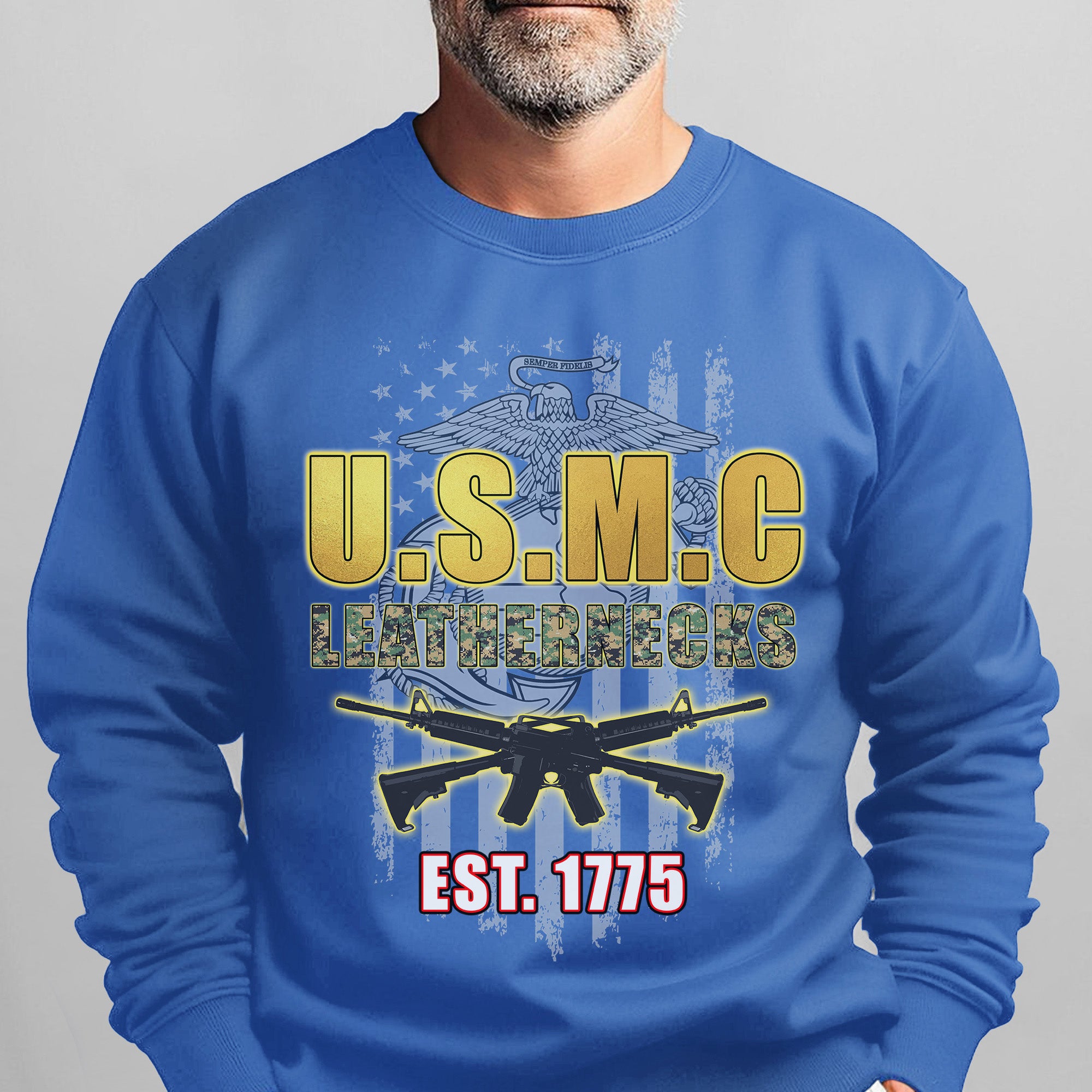 USMC Leathernecks Est 1775 Proud US Sweatshirt