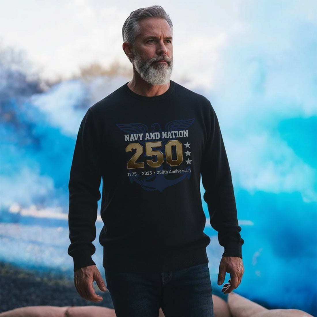 Navy and Nation 250 1775–2025 250th Sweatshirt