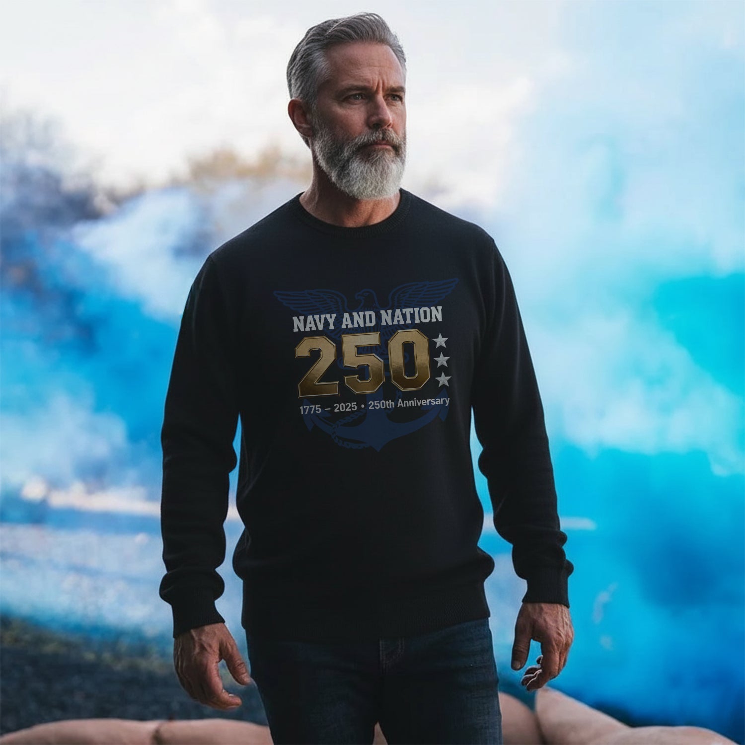 Navy and Nation 250 1775–2025 250th Sweatshirt