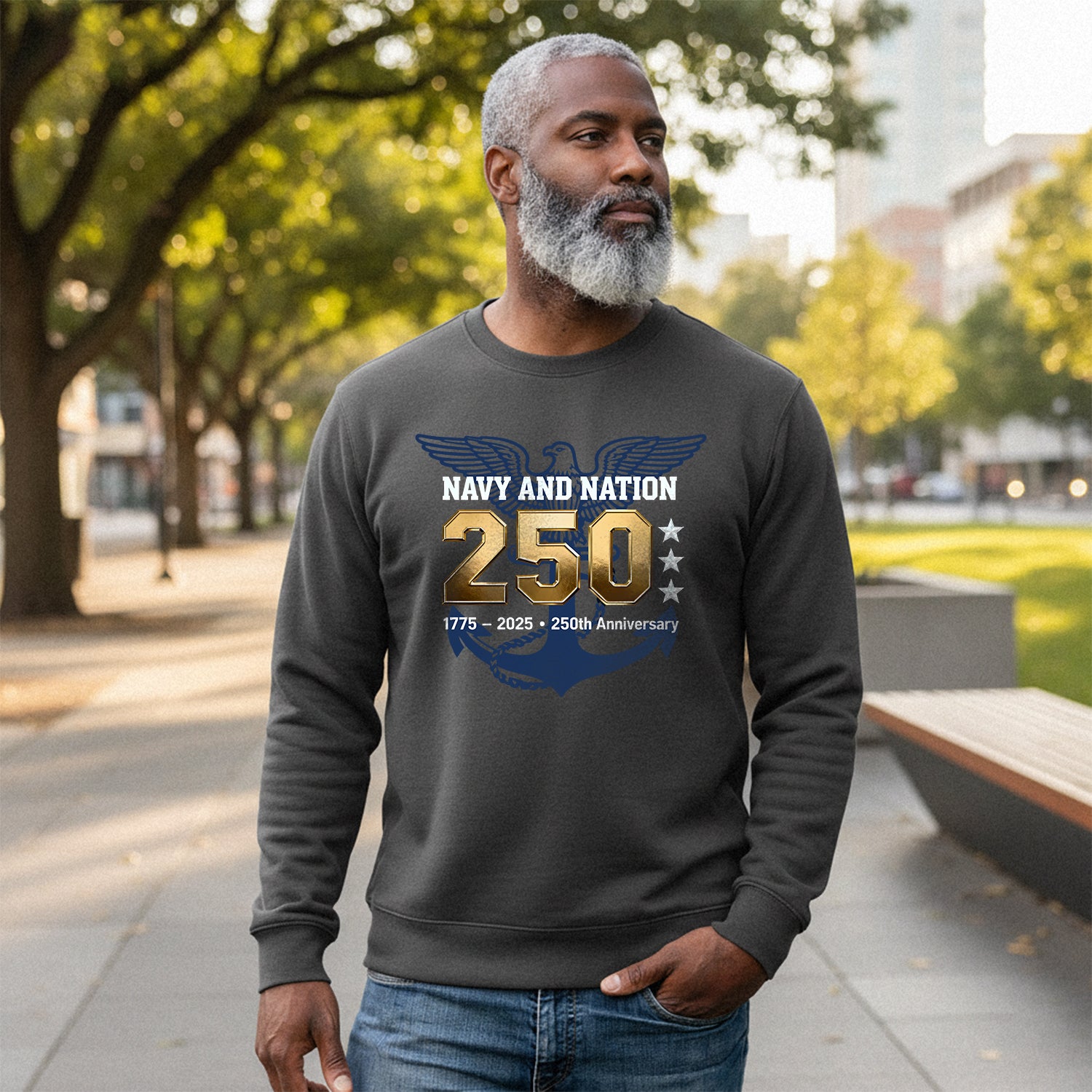 Navy and Nation 250 1775–2025 250th Sweatshirt