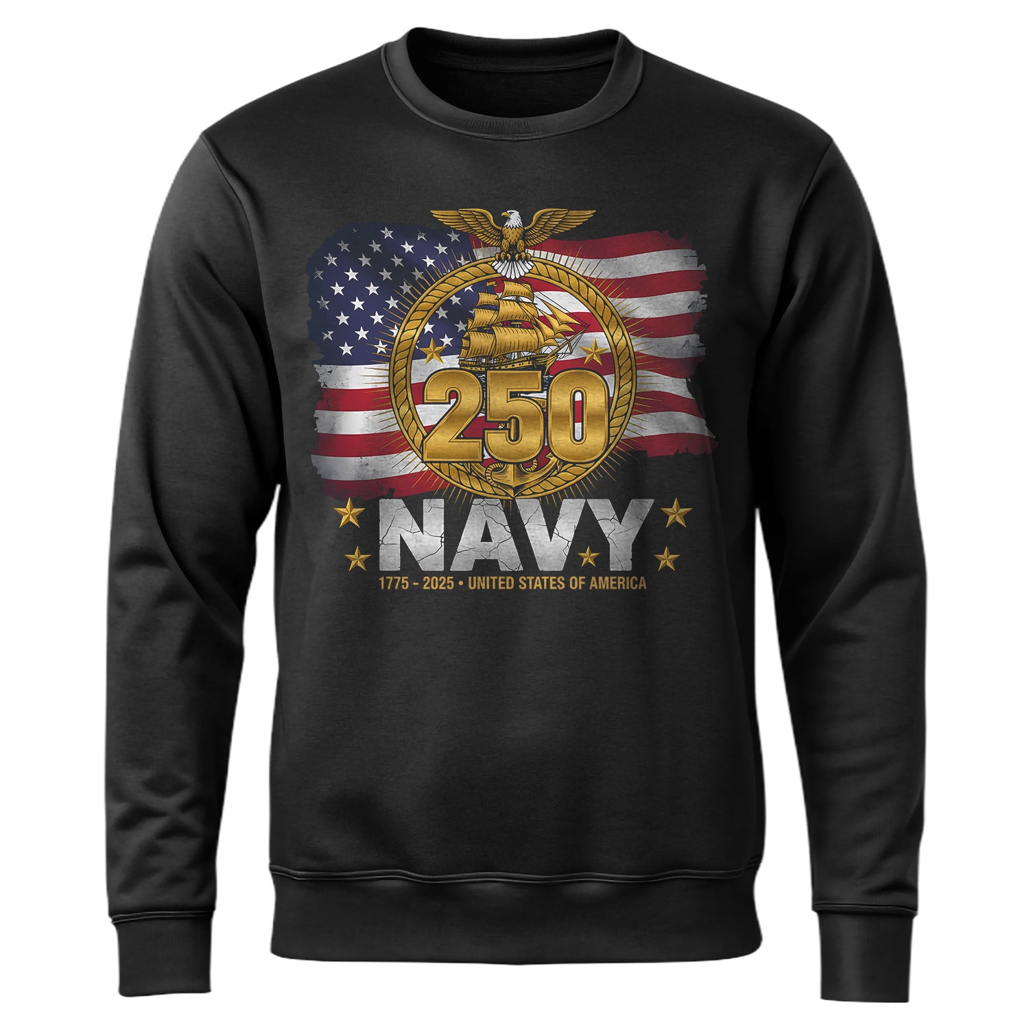 Navy 250 1775–2025 United States of Sweatshirt
