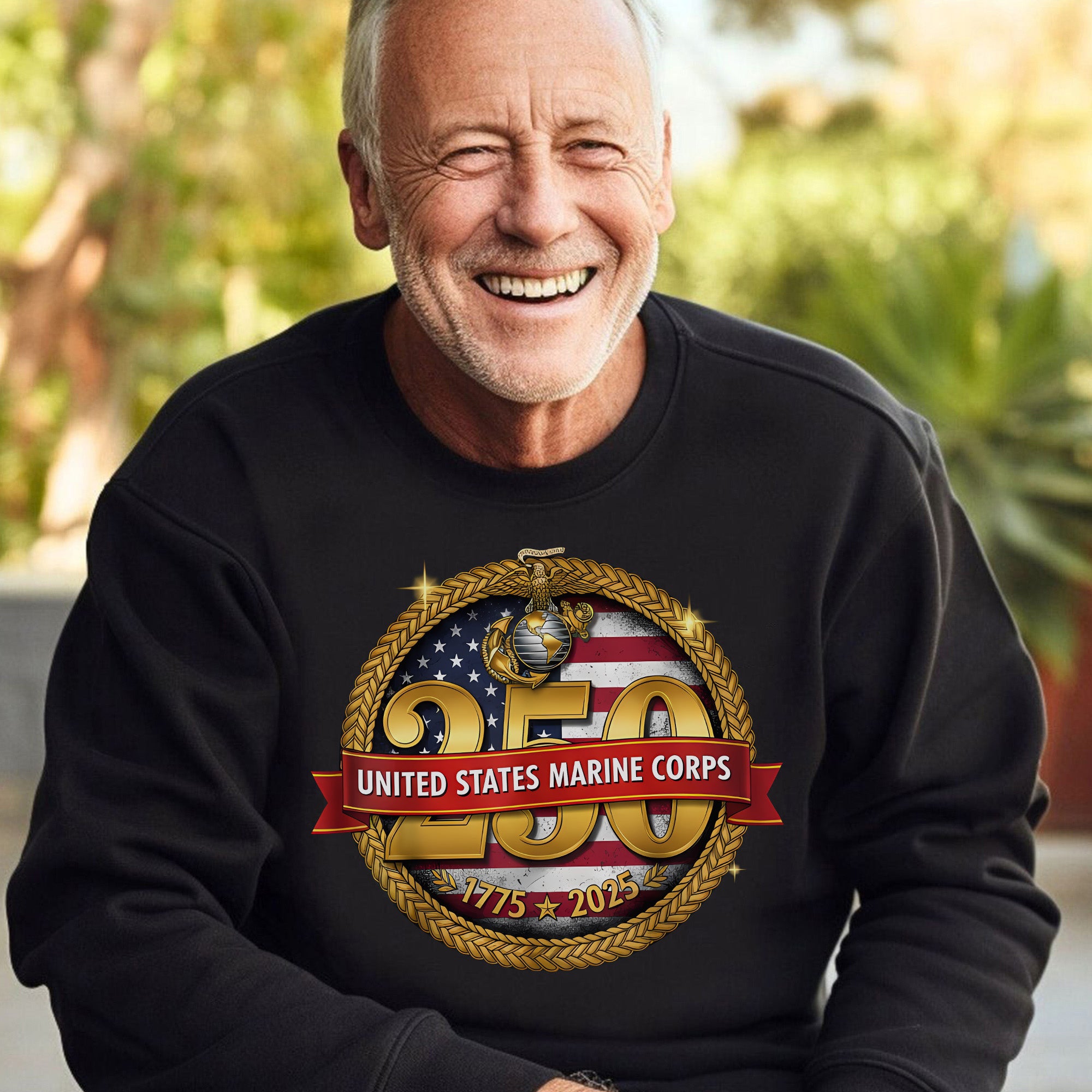 United States Marine Corps 250 1775–2025 Proud US Military Veteran Honor Courage Semper Fi Sweatshirt