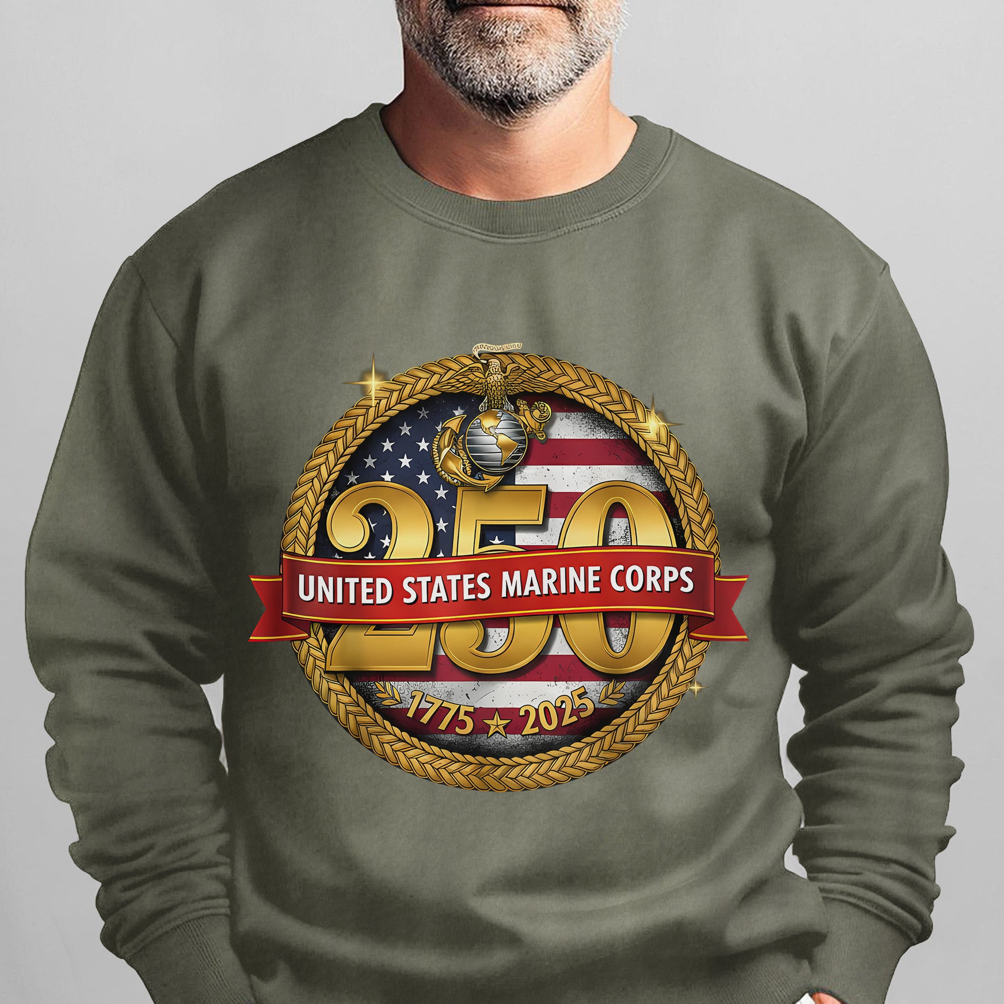United States Marine Corps 250 1775–2025 Proud US Military Veteran Honor Courage Semper Fi Sweatshirt