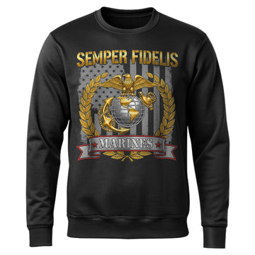 Semper Fidelis Marines Proud US Sweatshirt
