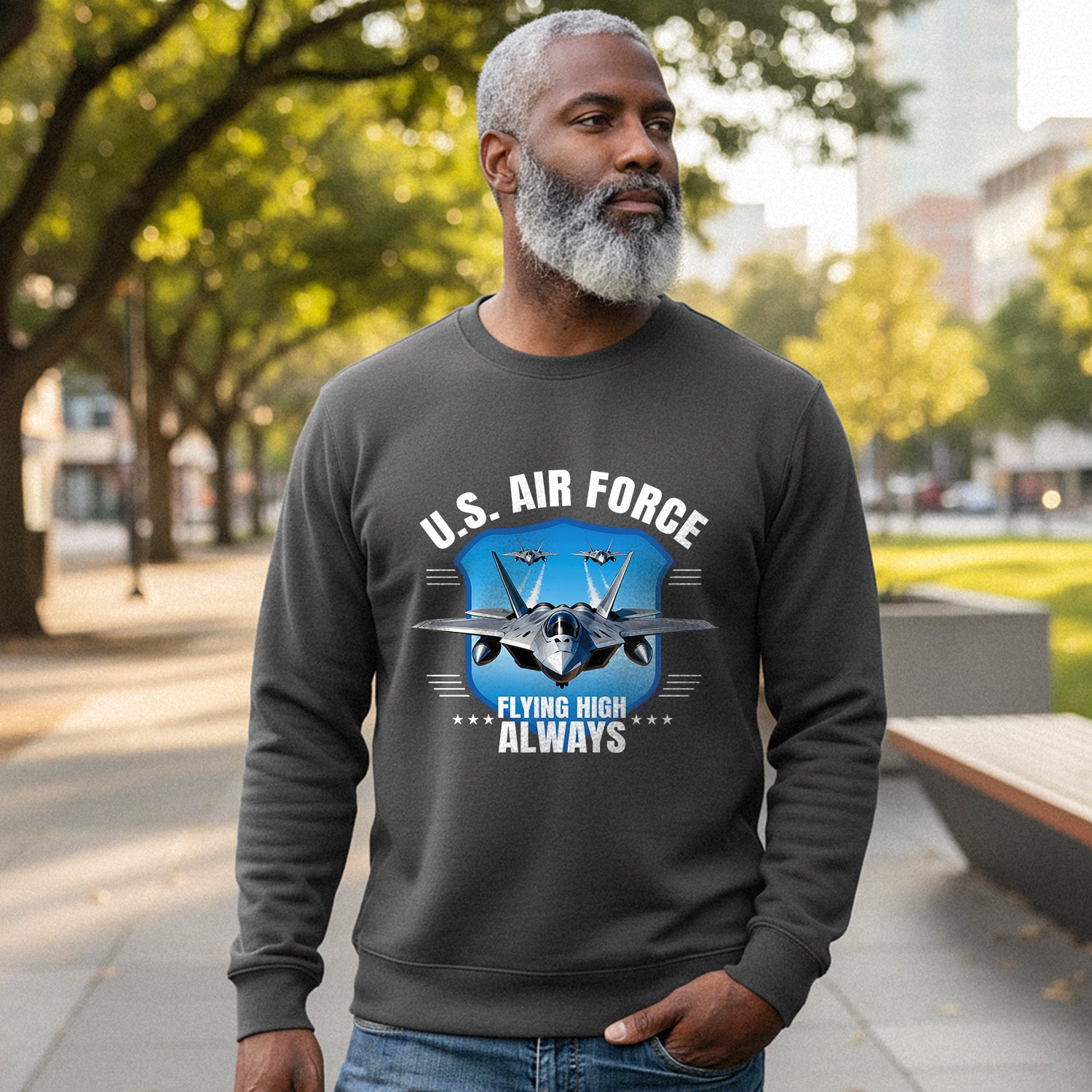 US Air Force Flying High Always Proud Sweatshirt