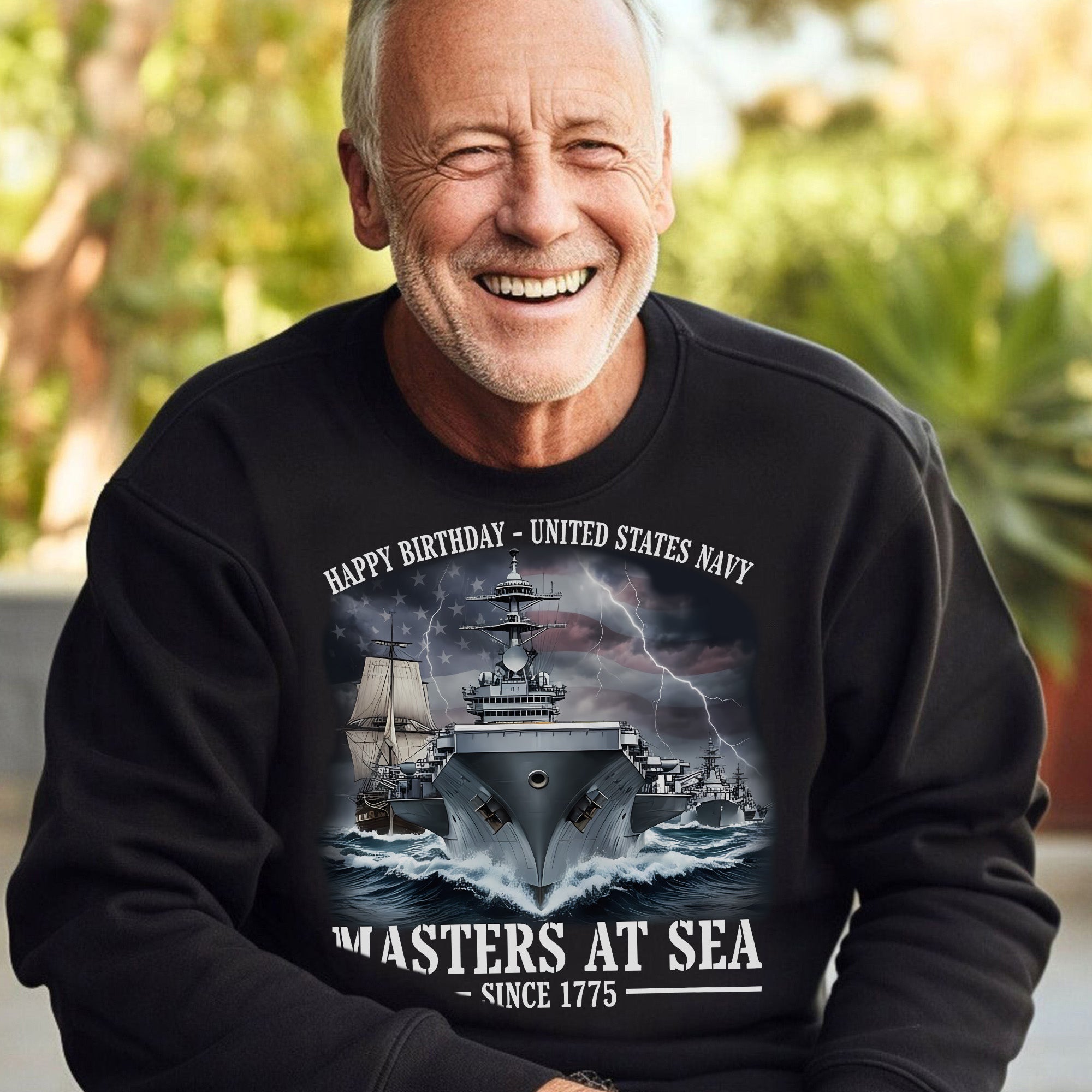 Happy Birthday United States Navy Since 1775 Masters at Sea Proud US Military Veteran Honor Sweatshirt