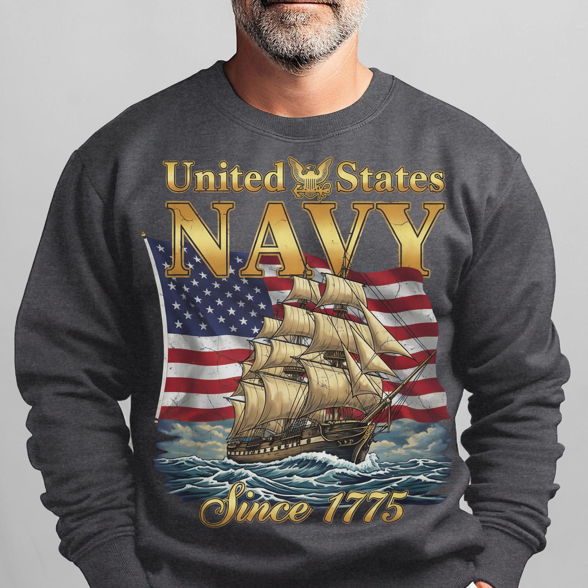 United States Navy Since 1775 Proud US Military Veteran Honor Courage Commitment Service Sweatshirt