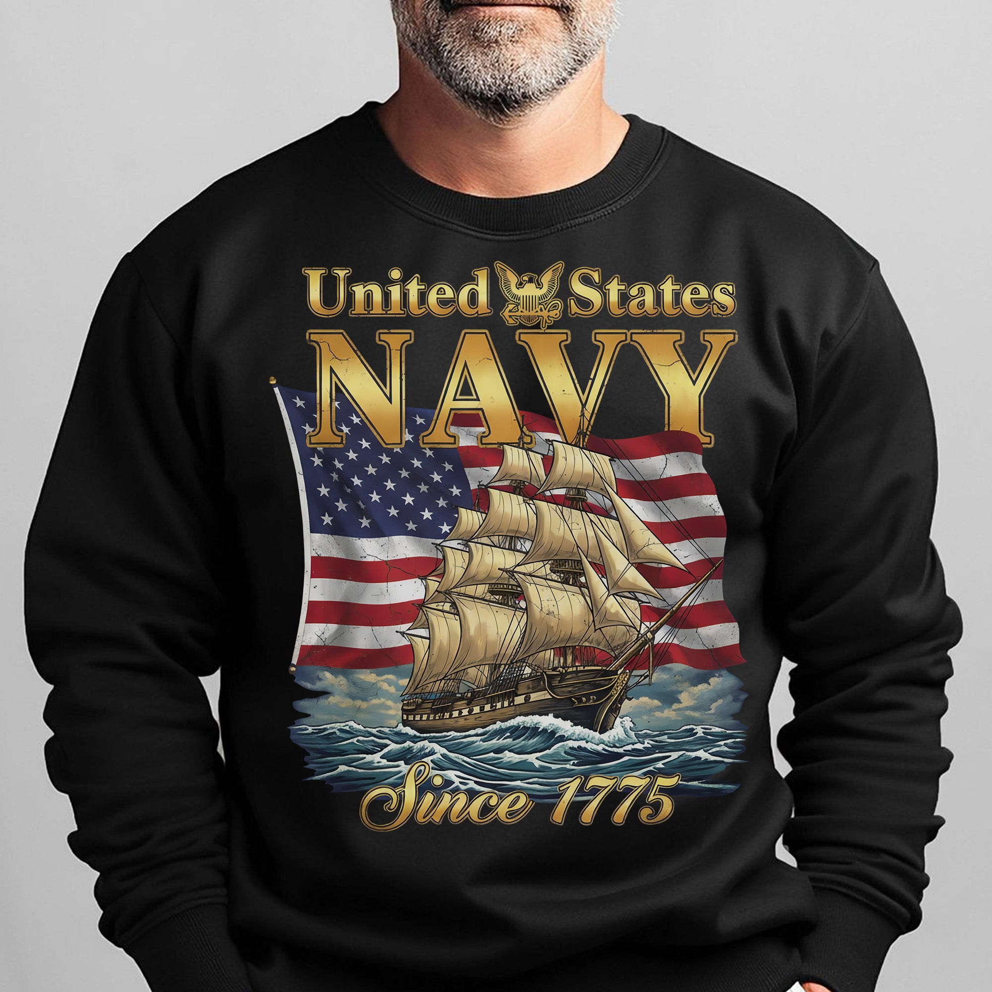 United States Navy Since 1775 Proud US Military Veteran Honor Courage Commitment Service Sweatshirt
