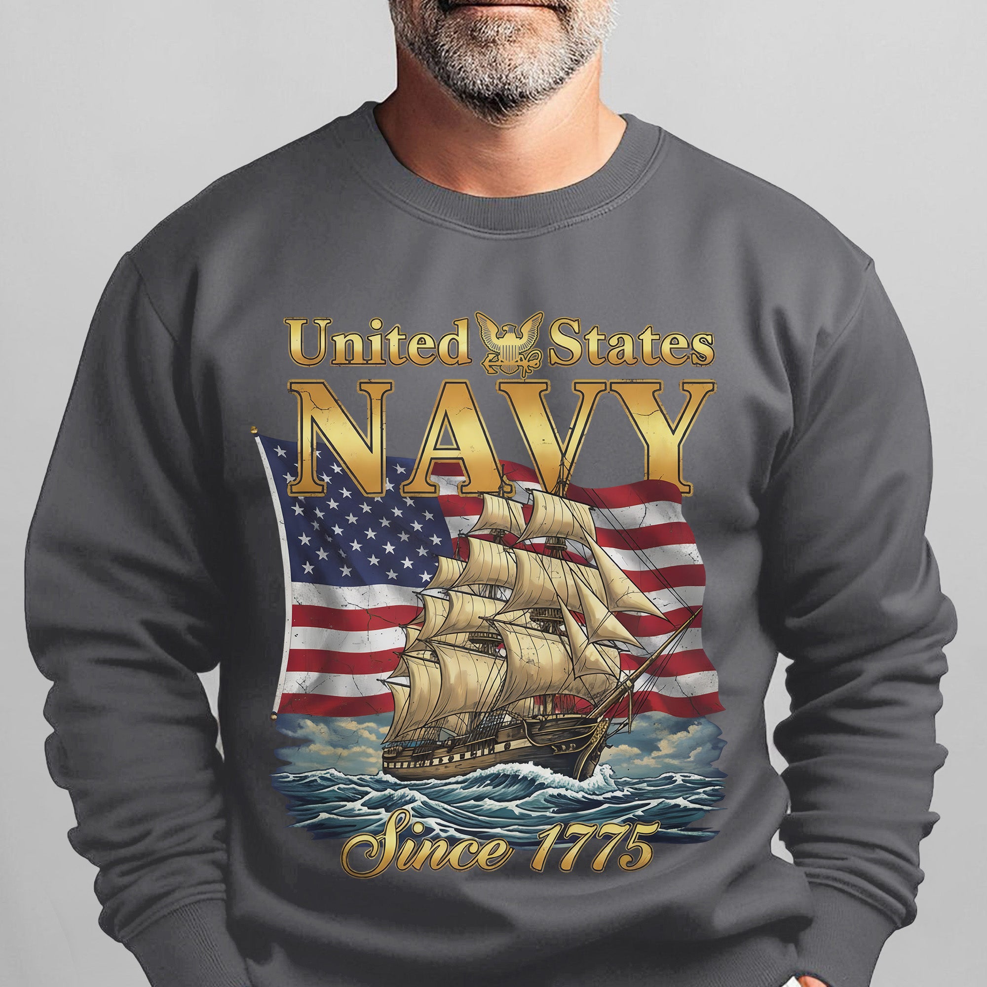 United States Navy Since 1775 Proud US Military Veteran Honor Courage Commitment Service Sweatshirt