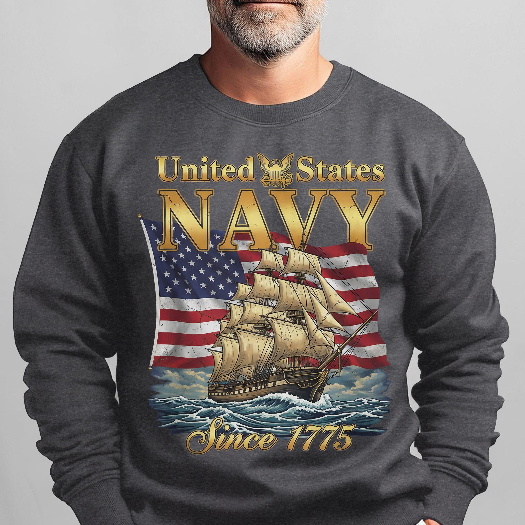 United States Navy Since 1775 Proud US Military Veteran Honor Courage Commitment Service Sweatshirt