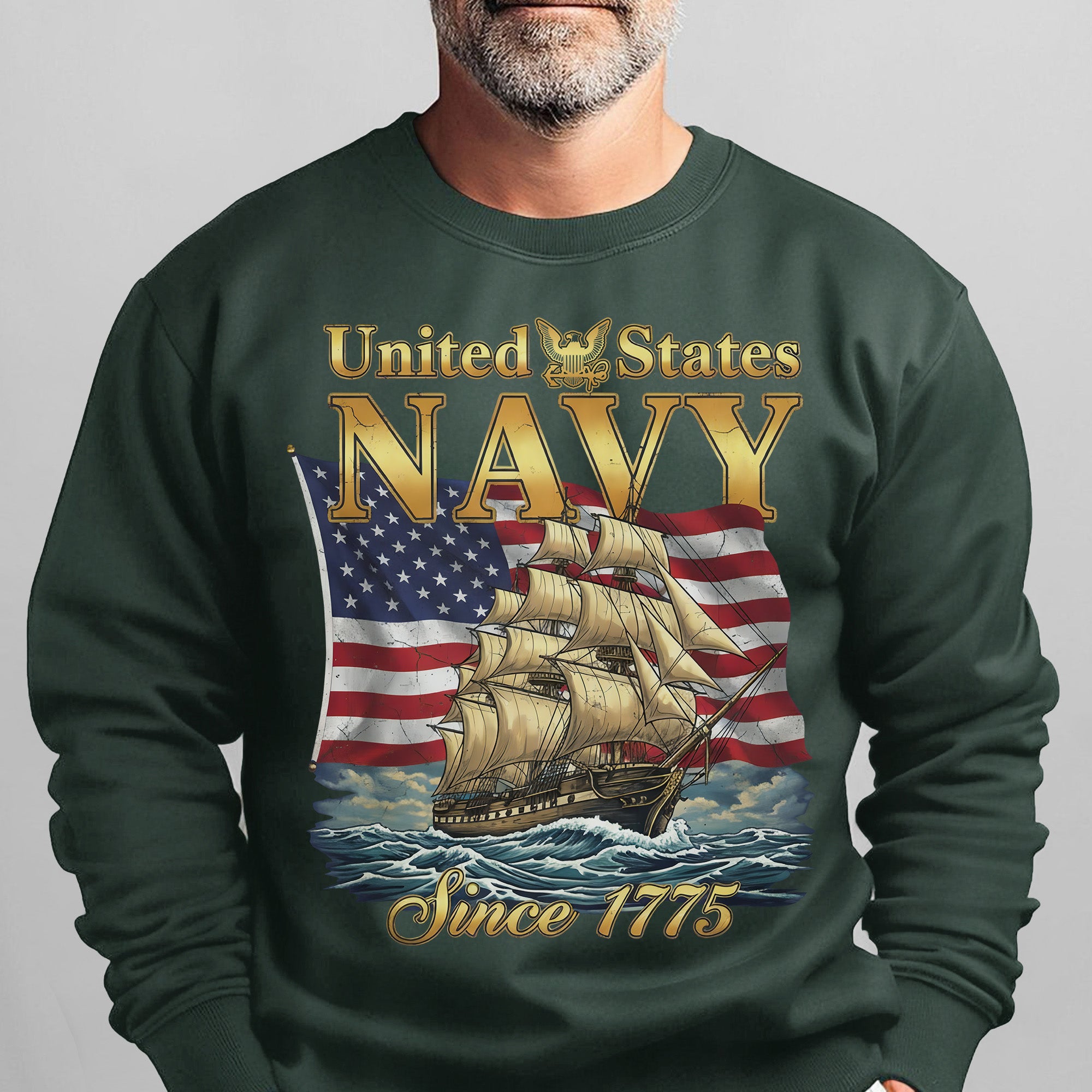 United States Navy Since 1775 Proud US Military Veteran Honor Courage Commitment Service Sweatshirt