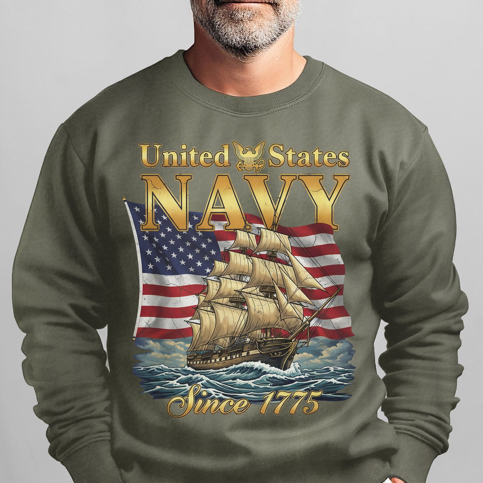 United States Navy Since 1775 Proud US Military Veteran Honor Courage Commitment Service Sweatshirt
