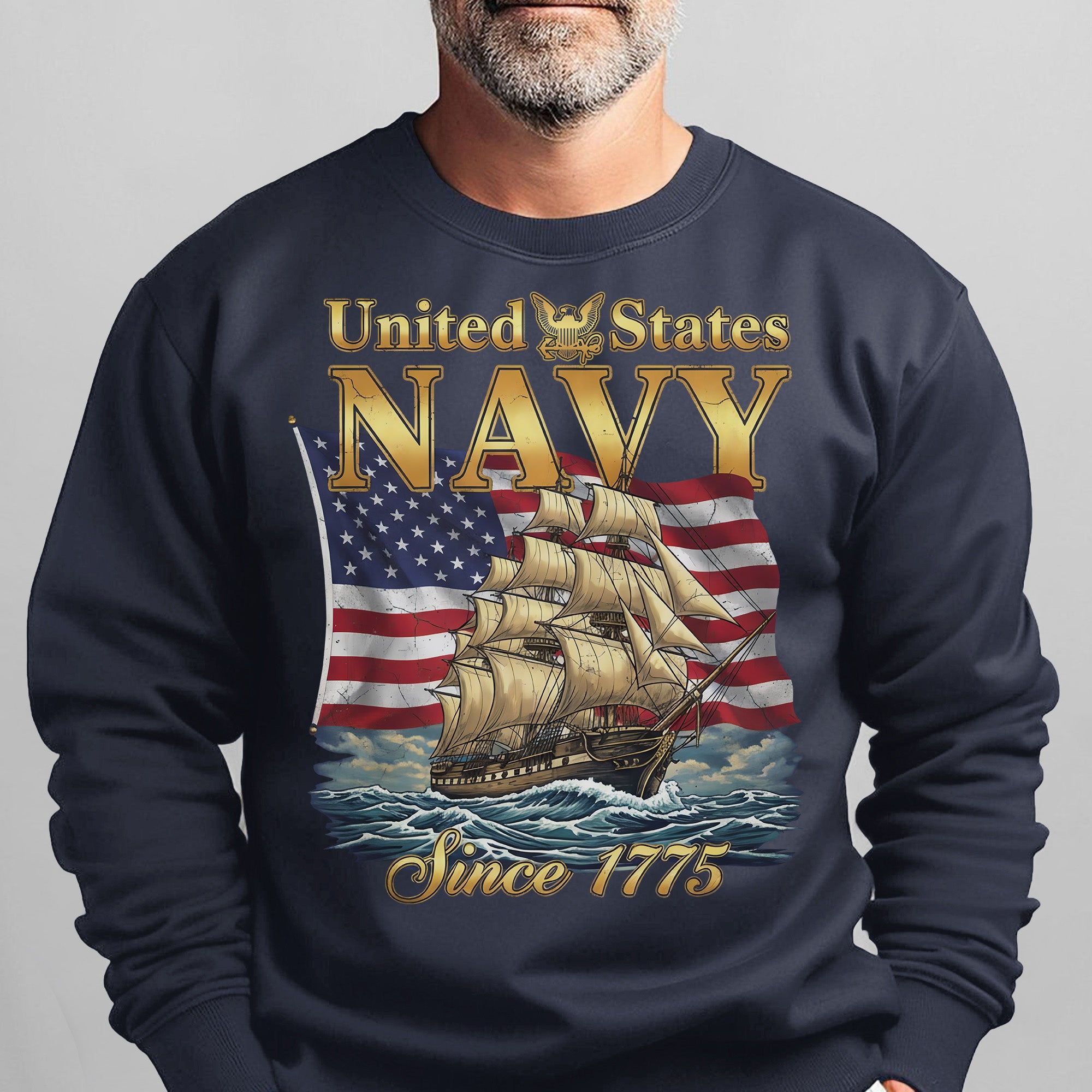 United States Navy Since 1775 Proud US Military Veteran Honor Courage Commitment Service Sweatshirt