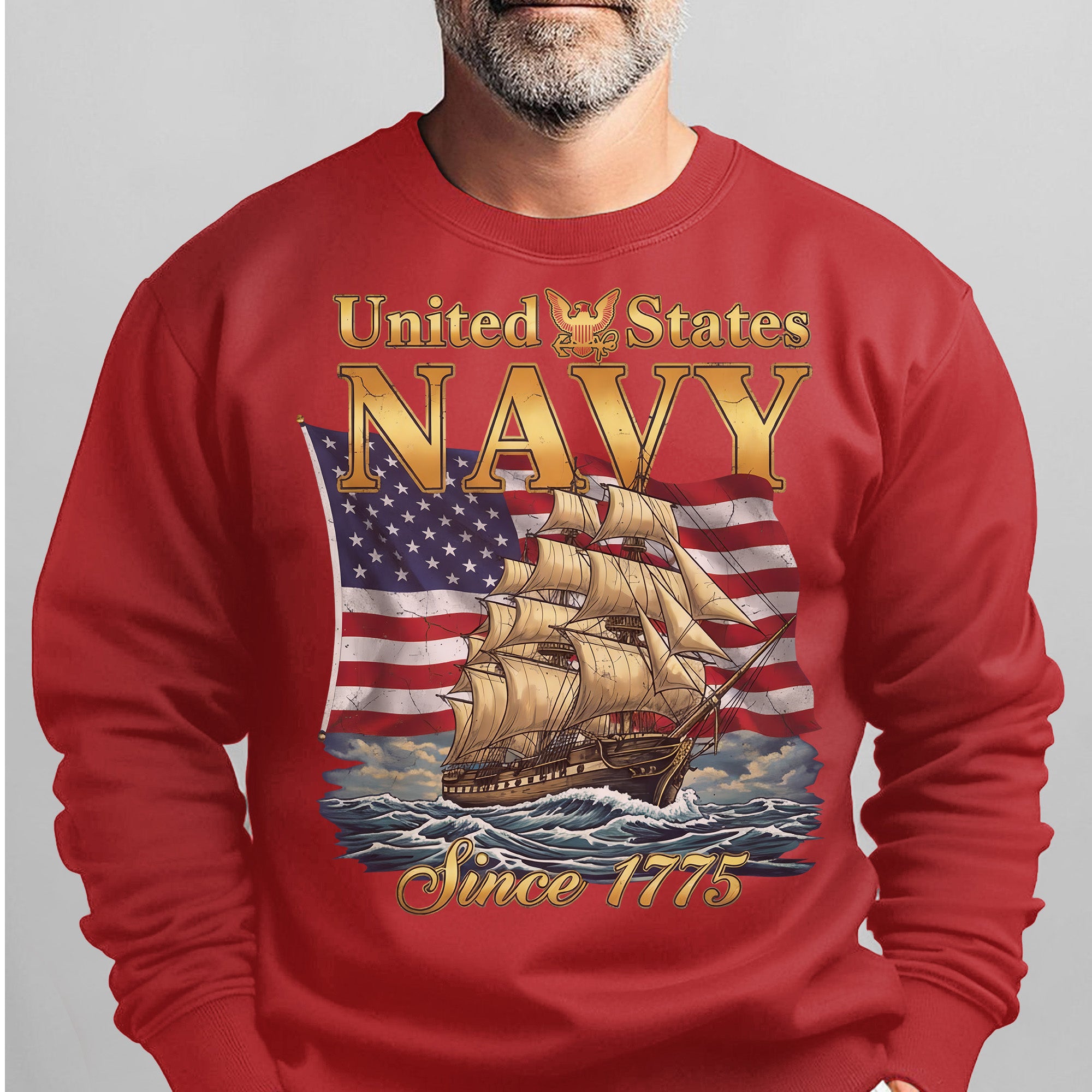 United States Navy Since 1775 Proud US Military Veteran Honor Courage Commitment Service Sweatshirt
