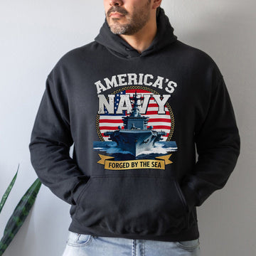 America's Navy Force by the Sea Proud US Military Veteran Honor Courage Commitment Always Hoodie