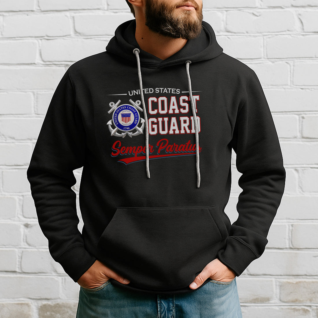 United States Coast Guard Semper Paratus Proud US Military Veteran Honor Courage Service Hoodie