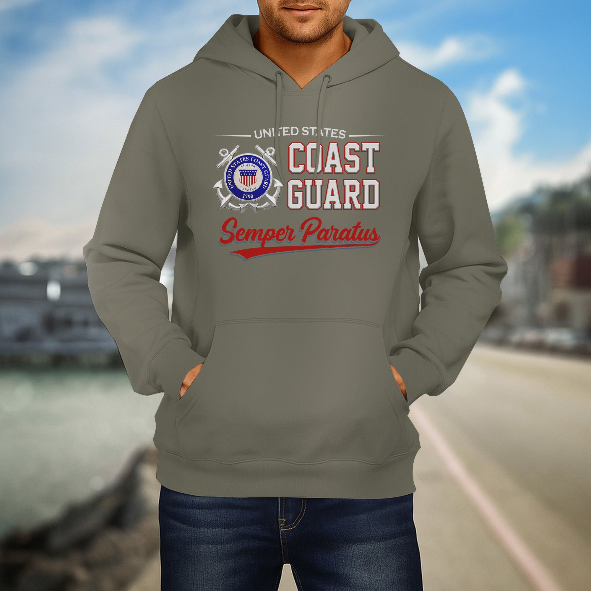 United States Coast Guard Semper Paratus Proud US Military Veteran Honor Courage Service Hoodie