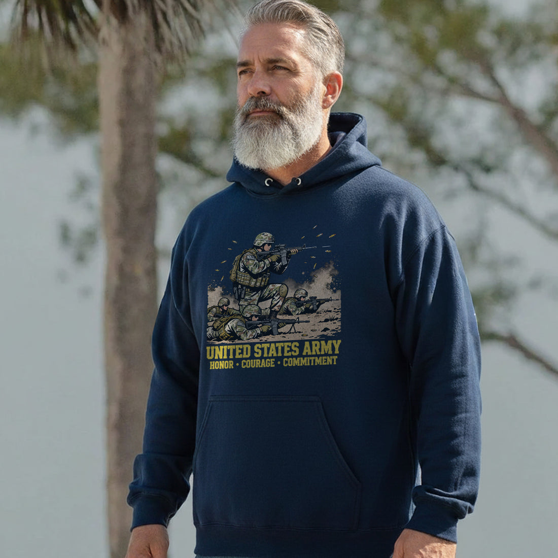 United States Army Honor Courage Commitment Hoodie