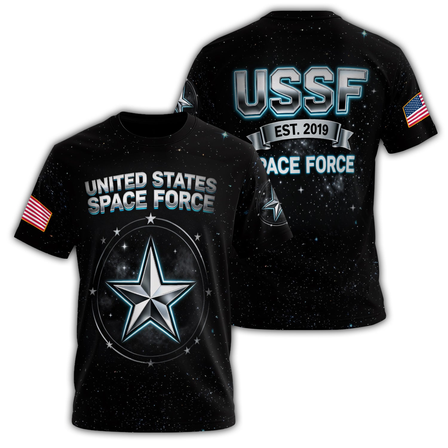 USSF Est 2019 Space Force All-over Print T-Shirt