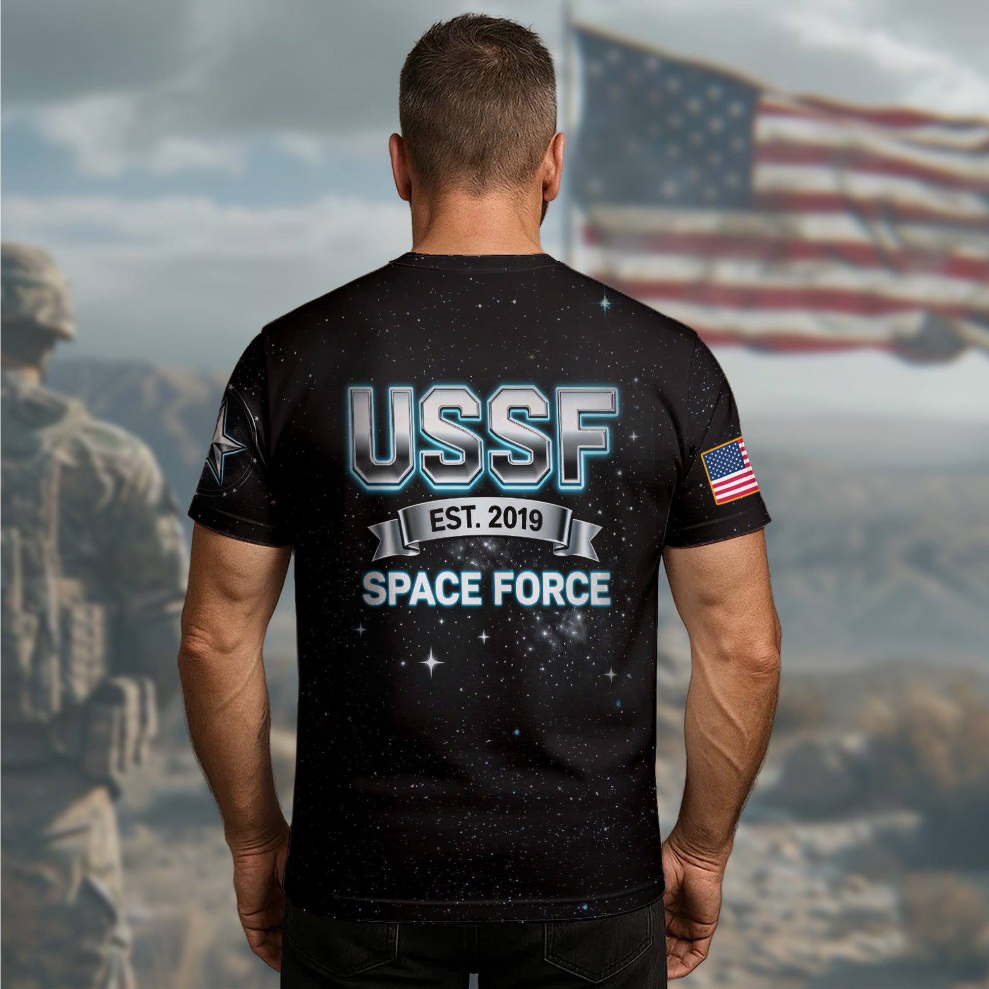 USSF Est 2019 Space Force All-over Print T-Shirt