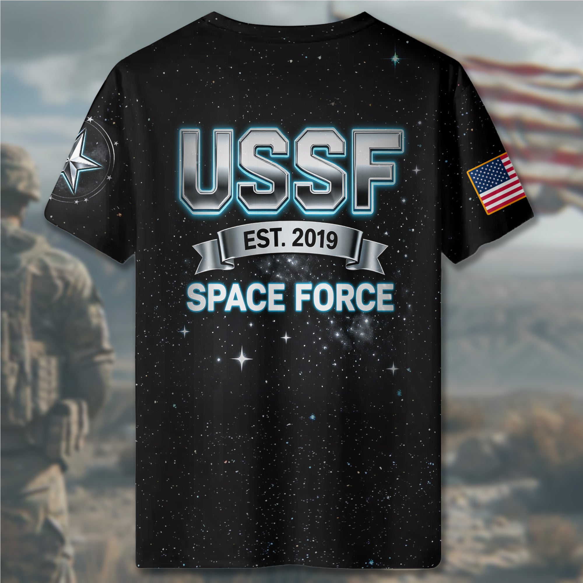 USSF Est 2019 Space Force All-over Print T-Shirt
