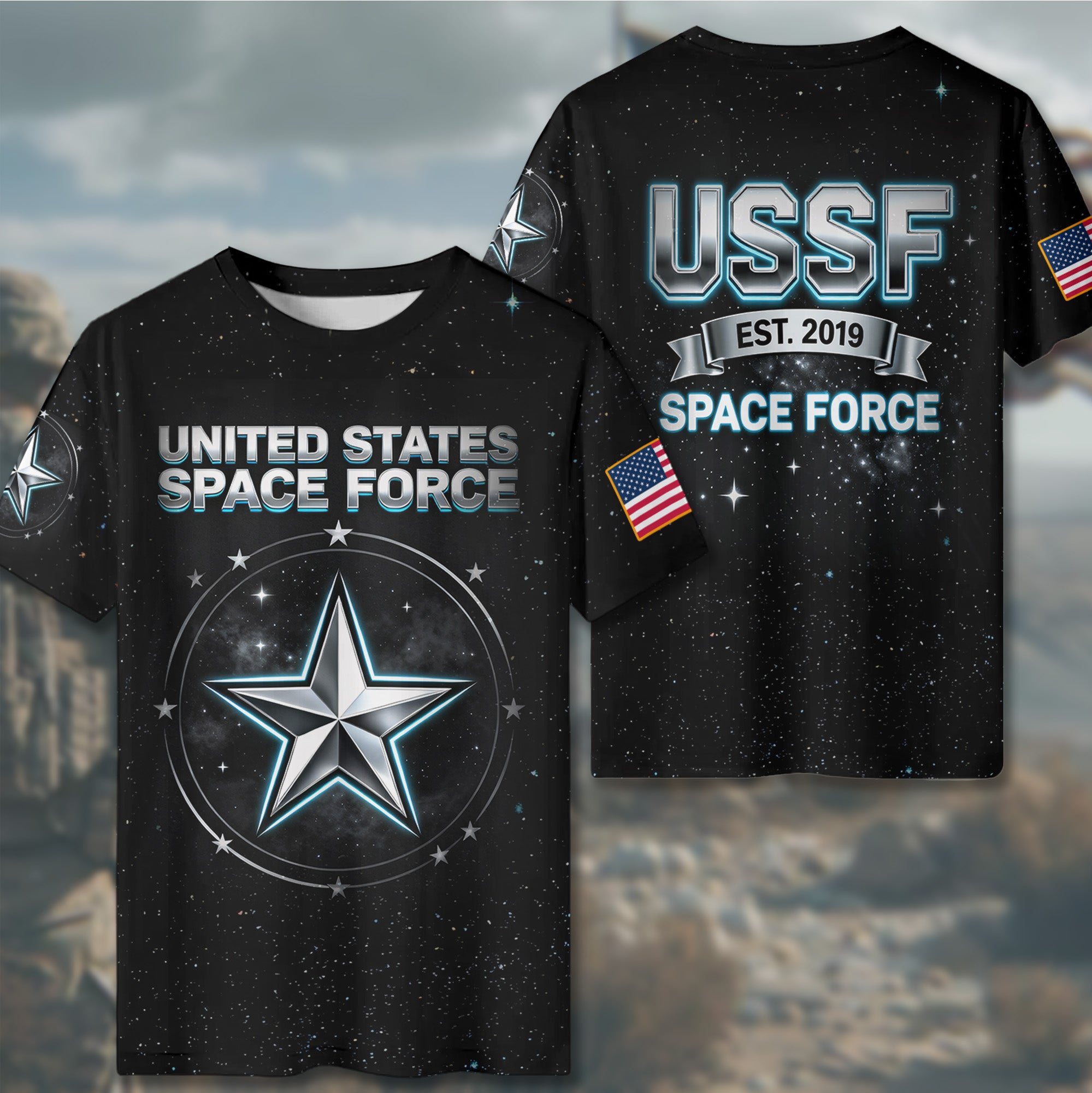 USSF Est 2019 Space Force All-over Print T-Shirt