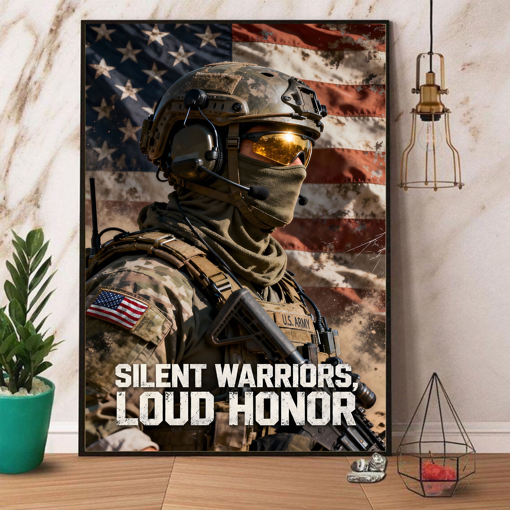 Proud US Military Veteran Strength Poster