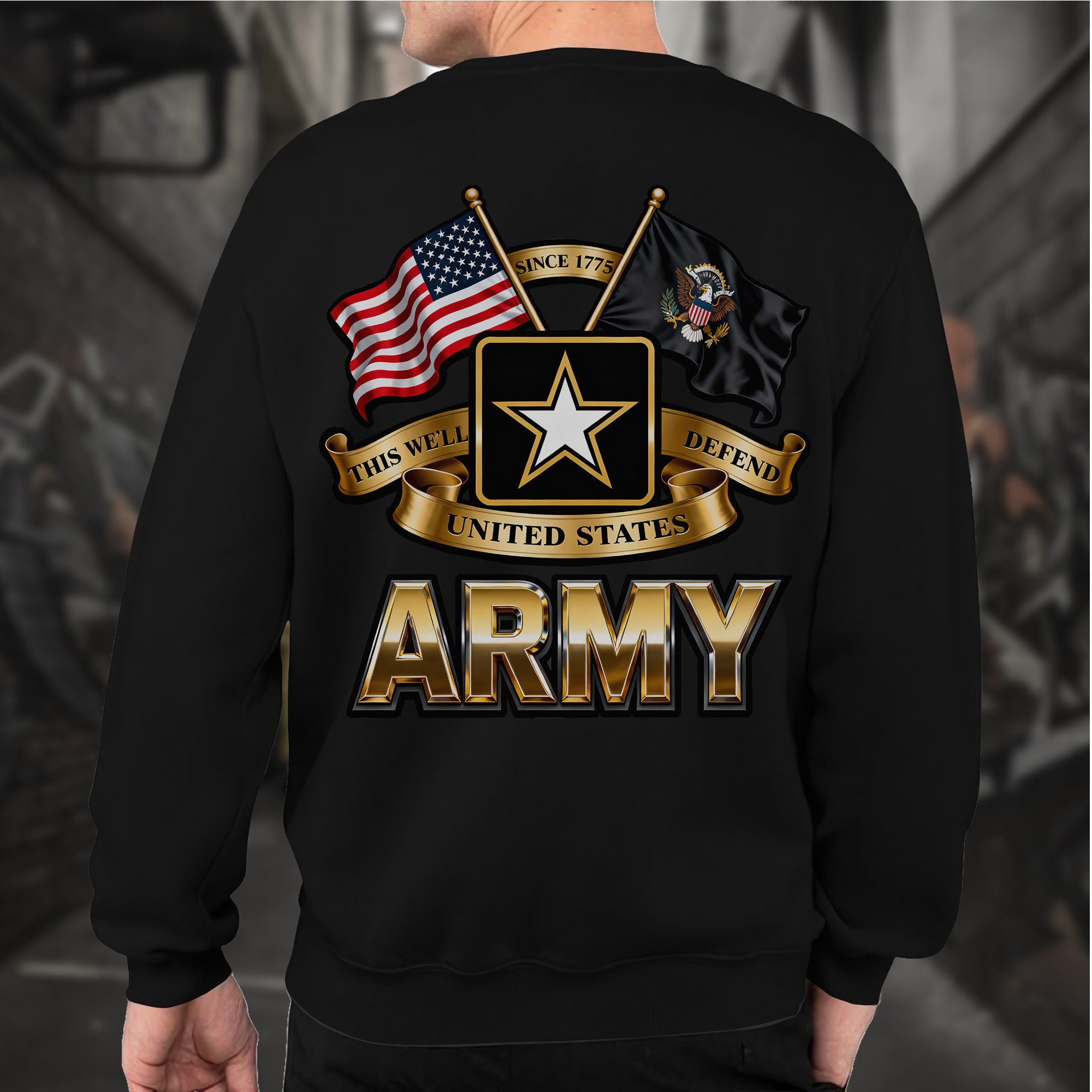 Since 1775 This We’ll Defend United States Army Proud US Military Veteran Honor Courage Sweatshirt
