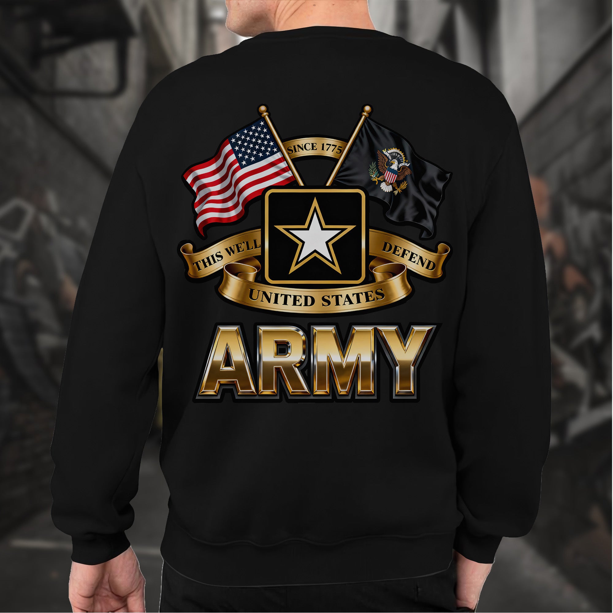 Since 1775 This We’ll Defend United States Army Proud US Military Veteran Honor Courage Sweatshirt