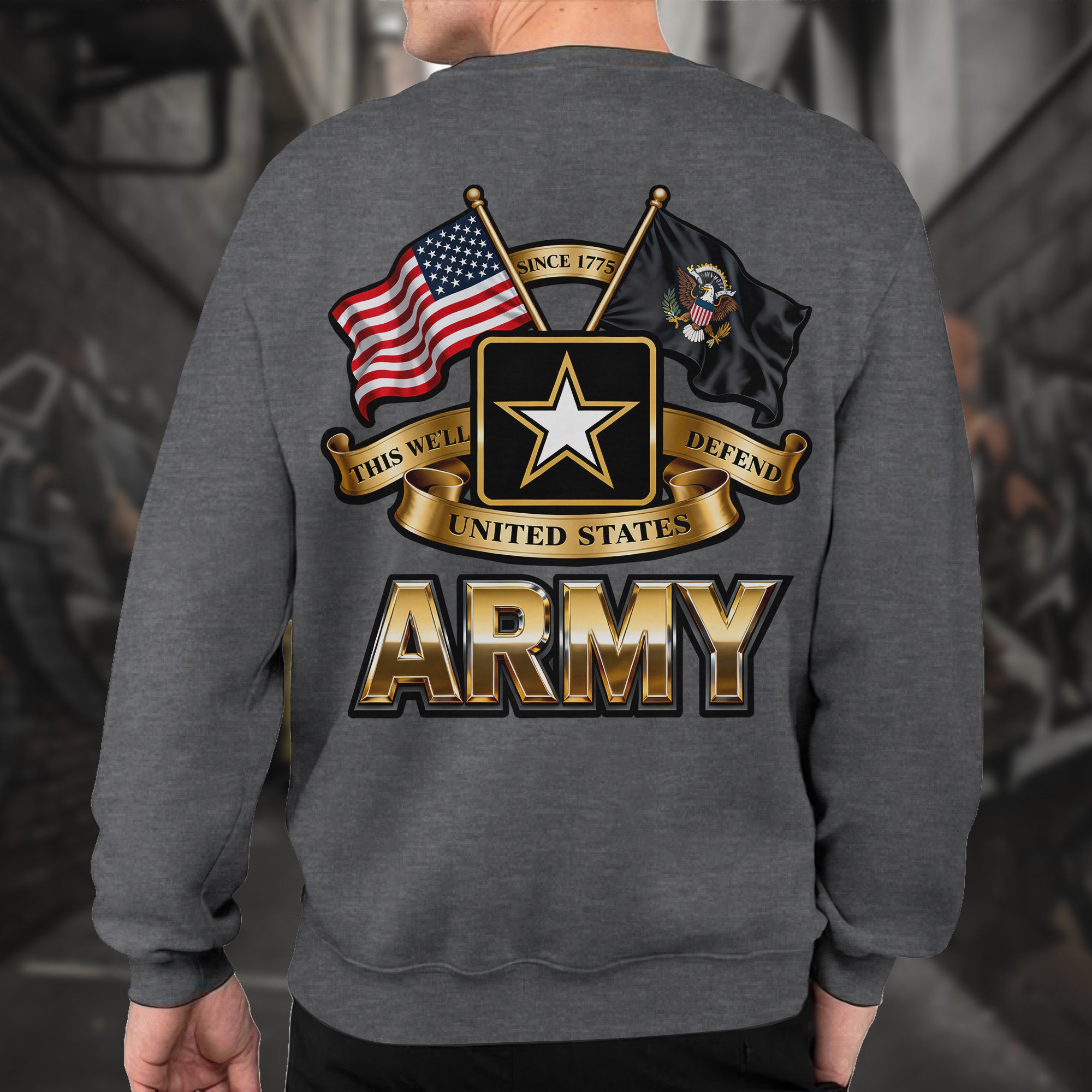 Since 1775 This We’ll Defend United States Army Proud US Military Veteran Honor Courage Sweatshirt