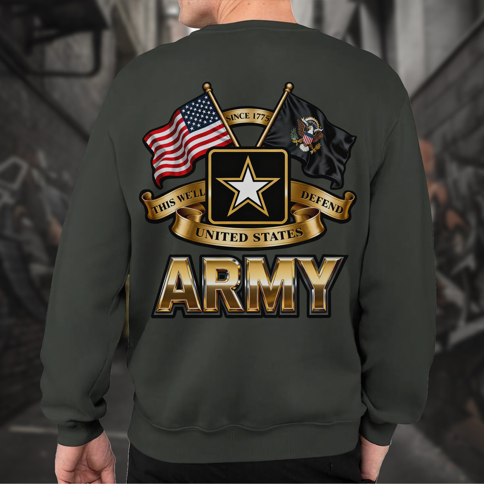 Since 1775 This We’ll Defend United States Army Proud US Military Veteran Honor Courage Sweatshirt