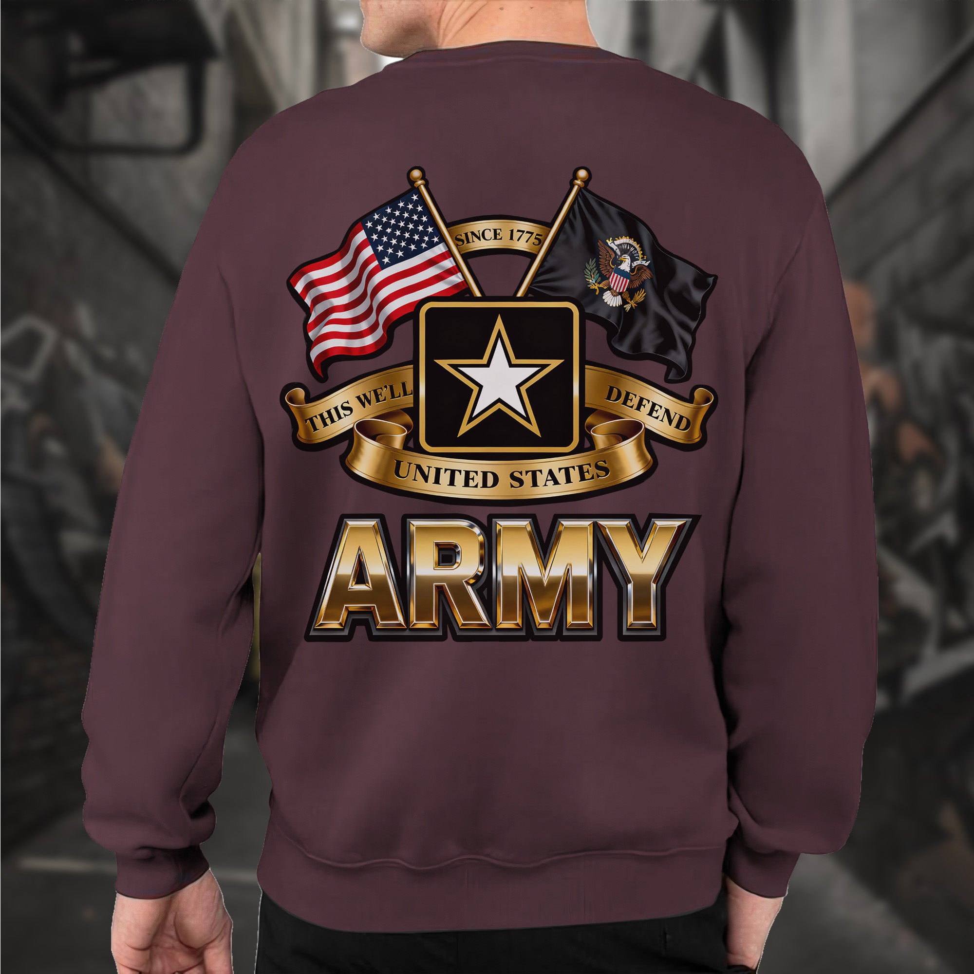 Since 1775 This We’ll Defend United States Army Proud US Military Veteran Honor Courage Sweatshirt