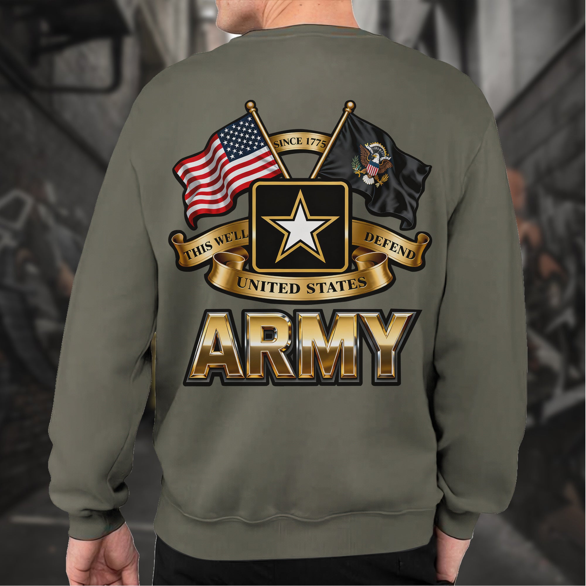 Since 1775 This We’ll Defend United States Army Proud US Military Veteran Honor Courage Sweatshirt