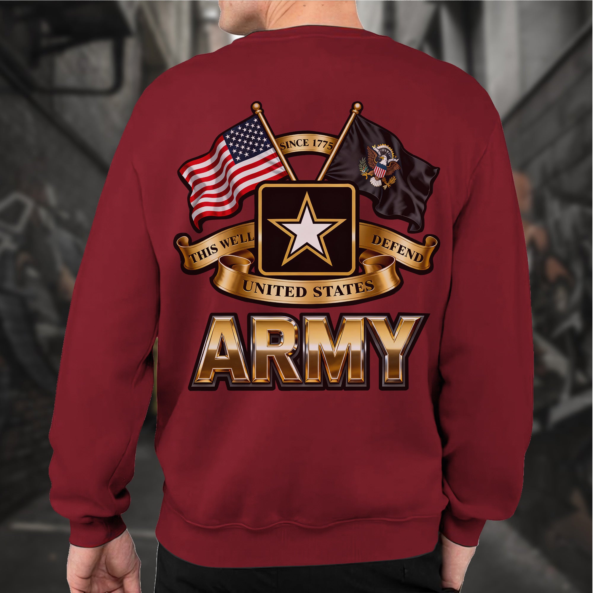 Since 1775 This We’ll Defend United States Army Proud US Military Veteran Honor Courage Sweatshirt