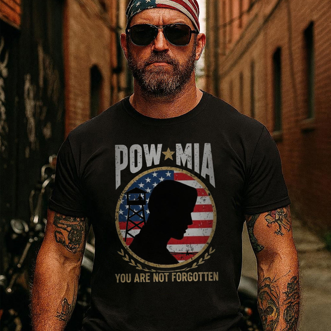 POW MIA You Are Not Forgotten Proud US Military Veteran Remembrance Honor T-Shirt