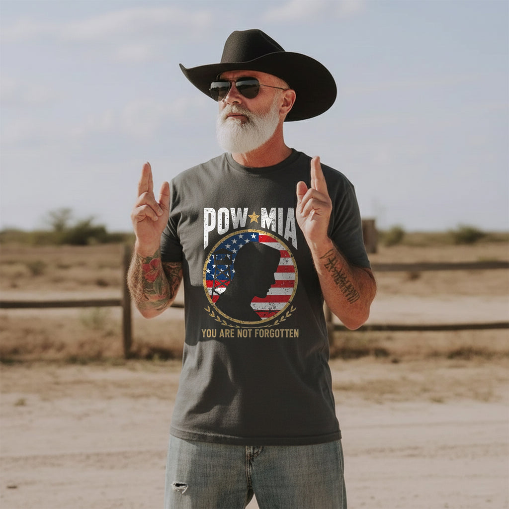 POW MIA You Are Not Forgotten Proud US T-Shirt