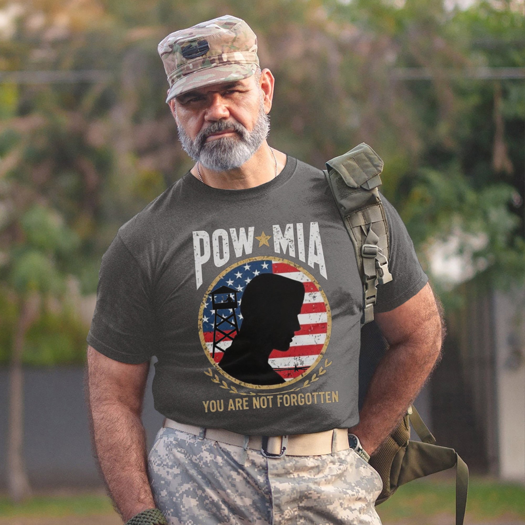 POW MIA You Are Not Forgotten Proud US Military Veteran Remembrance Honor T-Shirt