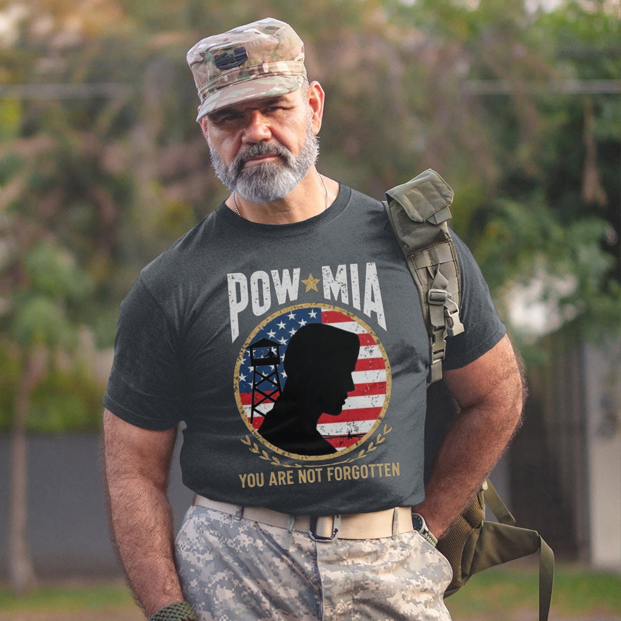 POW MIA You Are Not Forgotten Proud US Military Veteran Remembrance Honor T-Shirt