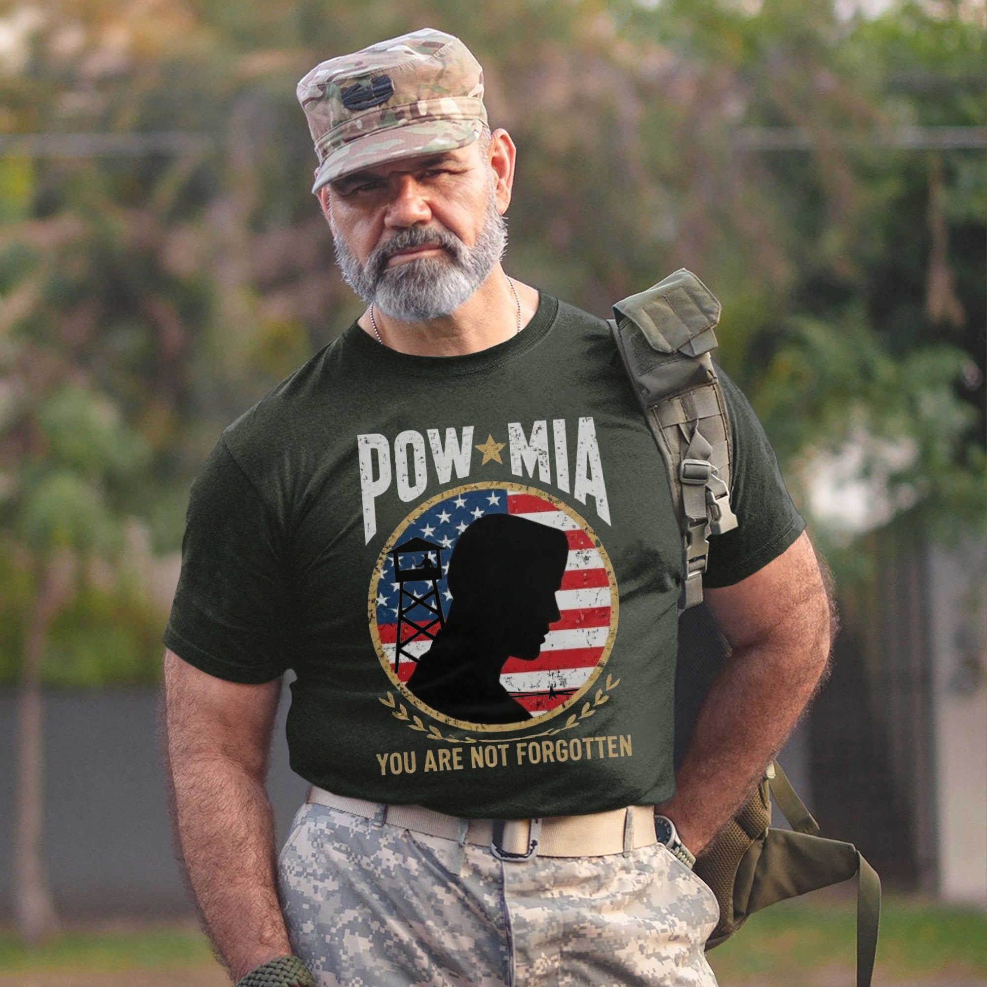 POW MIA You Are Not Forgotten Proud US Military Veteran Remembrance Honor T-Shirt