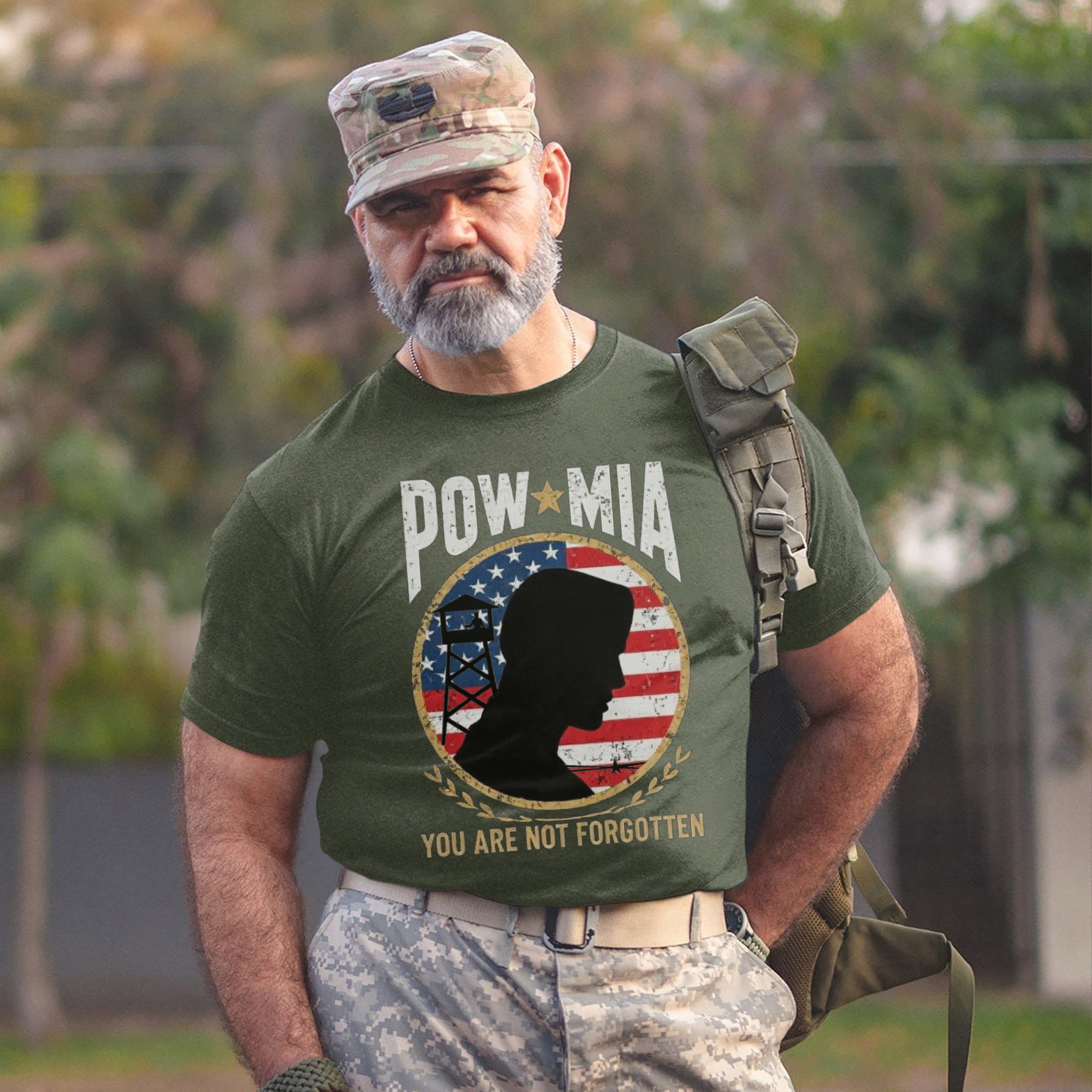 POW MIA You Are Not Forgotten Proud US Military Veteran Remembrance Honor T-Shirt