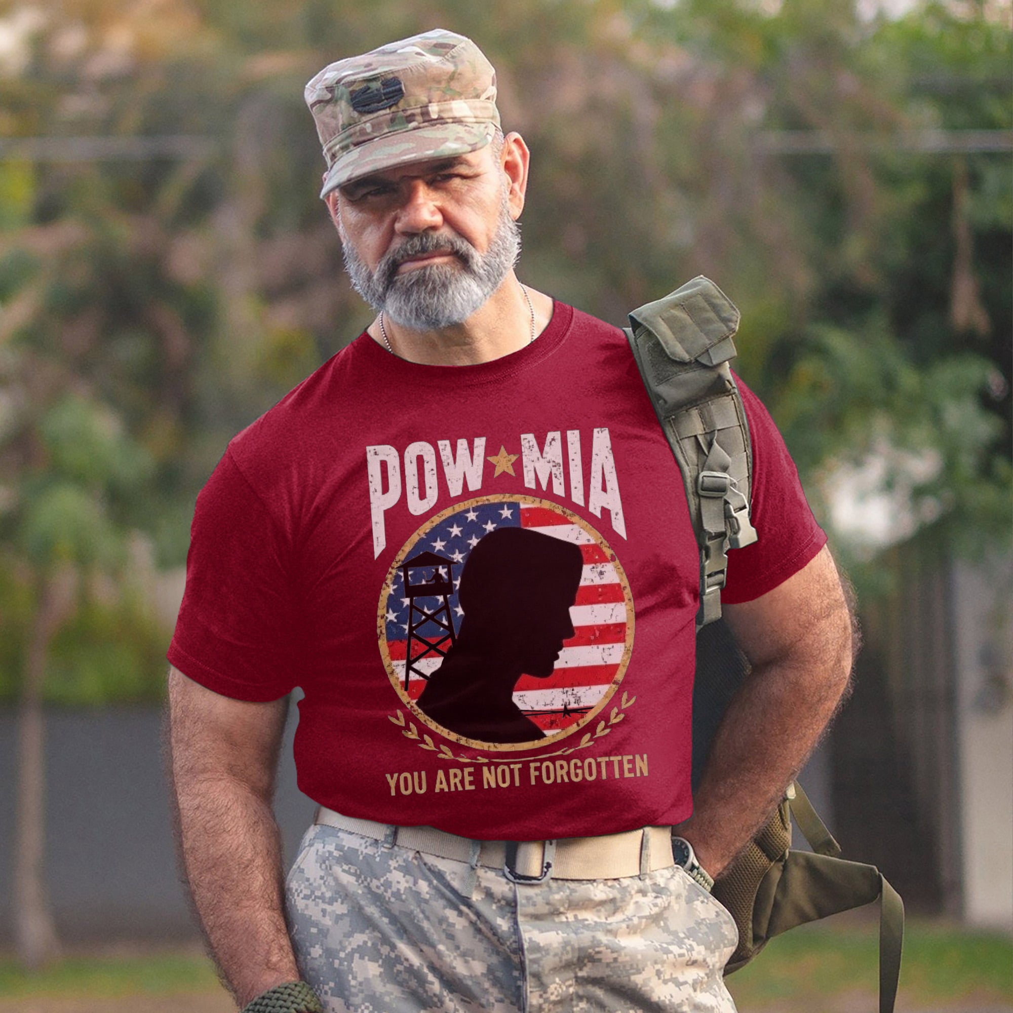 POW MIA You Are Not Forgotten Proud US Military Veteran Remembrance Honor T-Shirt