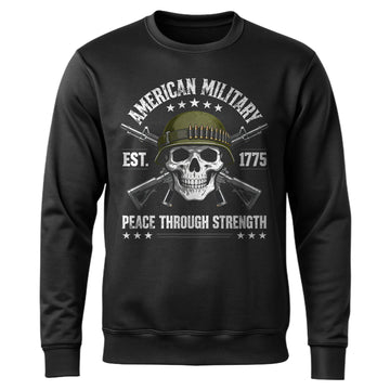 American Military Est 1775 Peace Sweatshirt