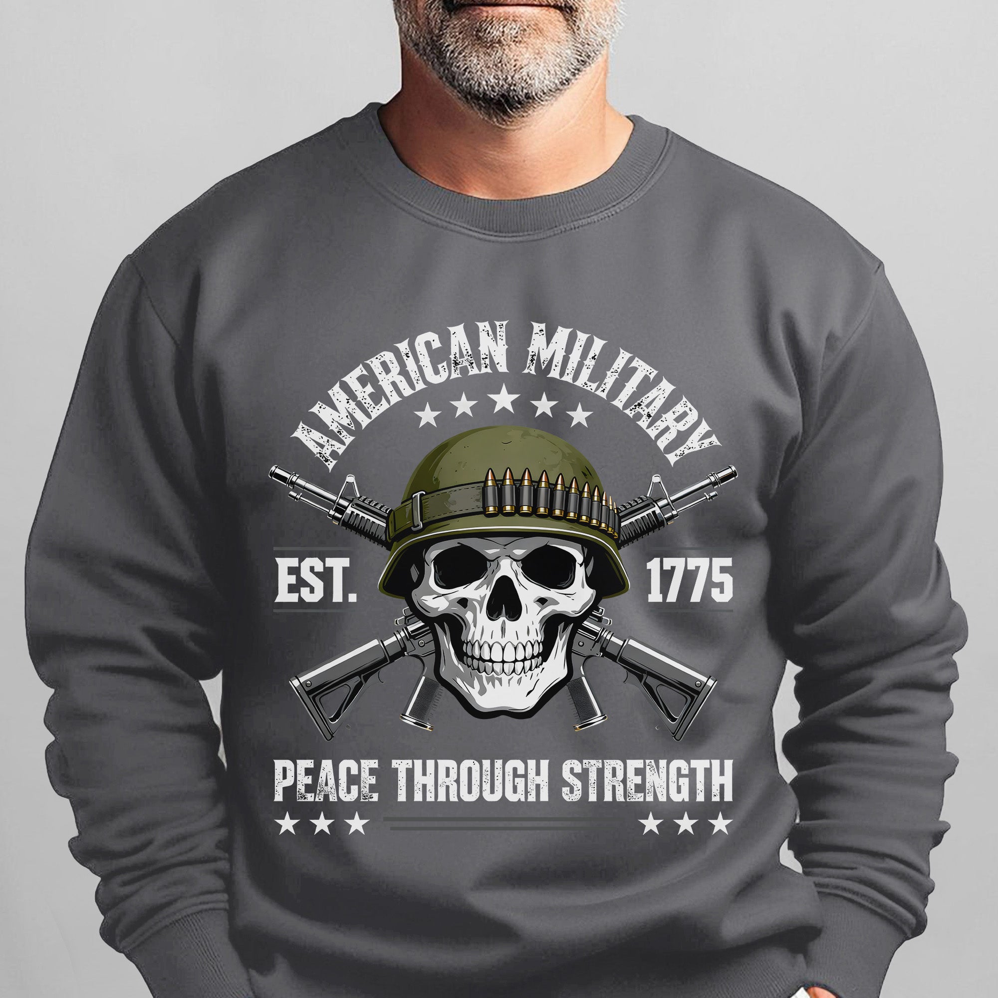 American Military Est 1775 Peace Sweatshirt