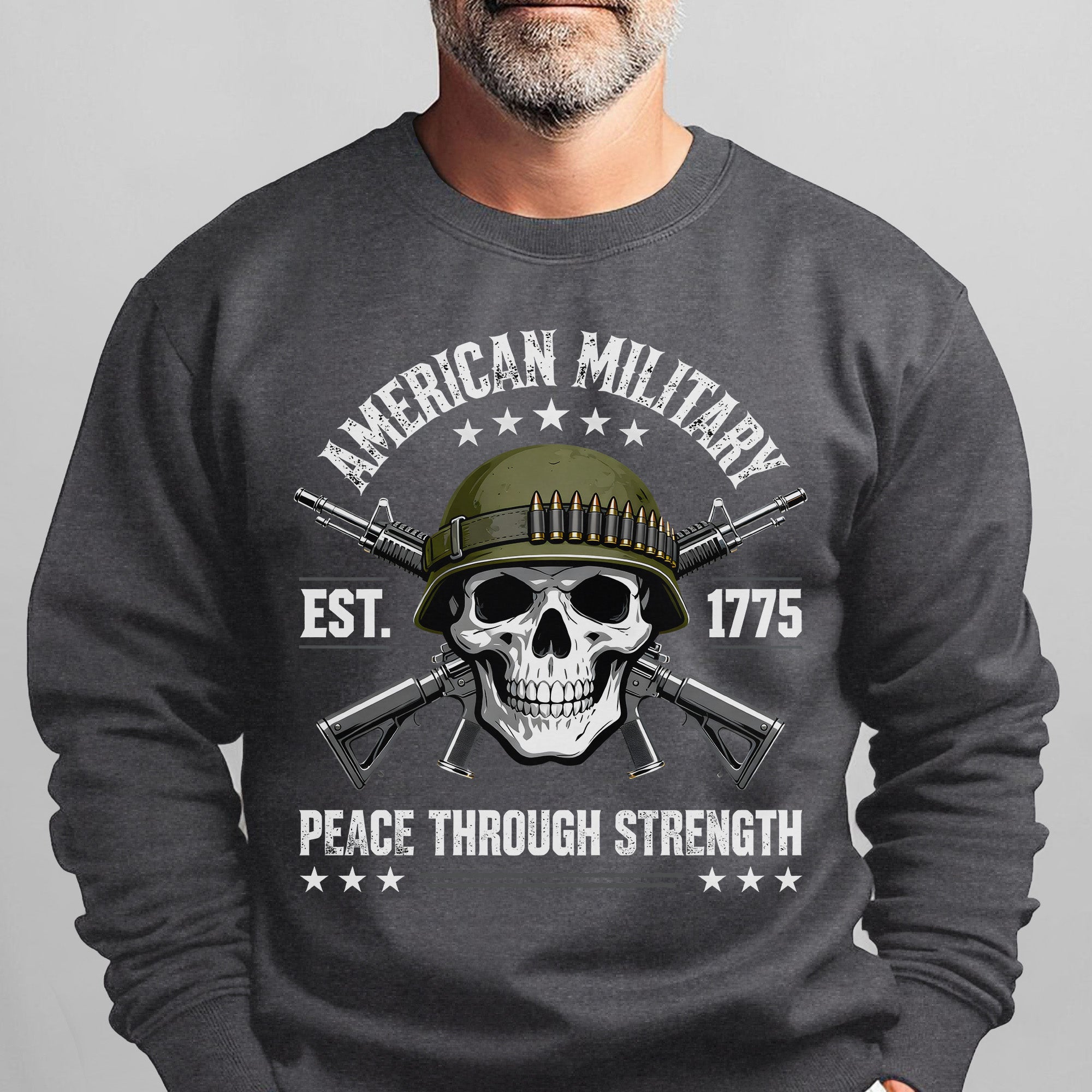 American Military Est 1775 Peace Sweatshirt