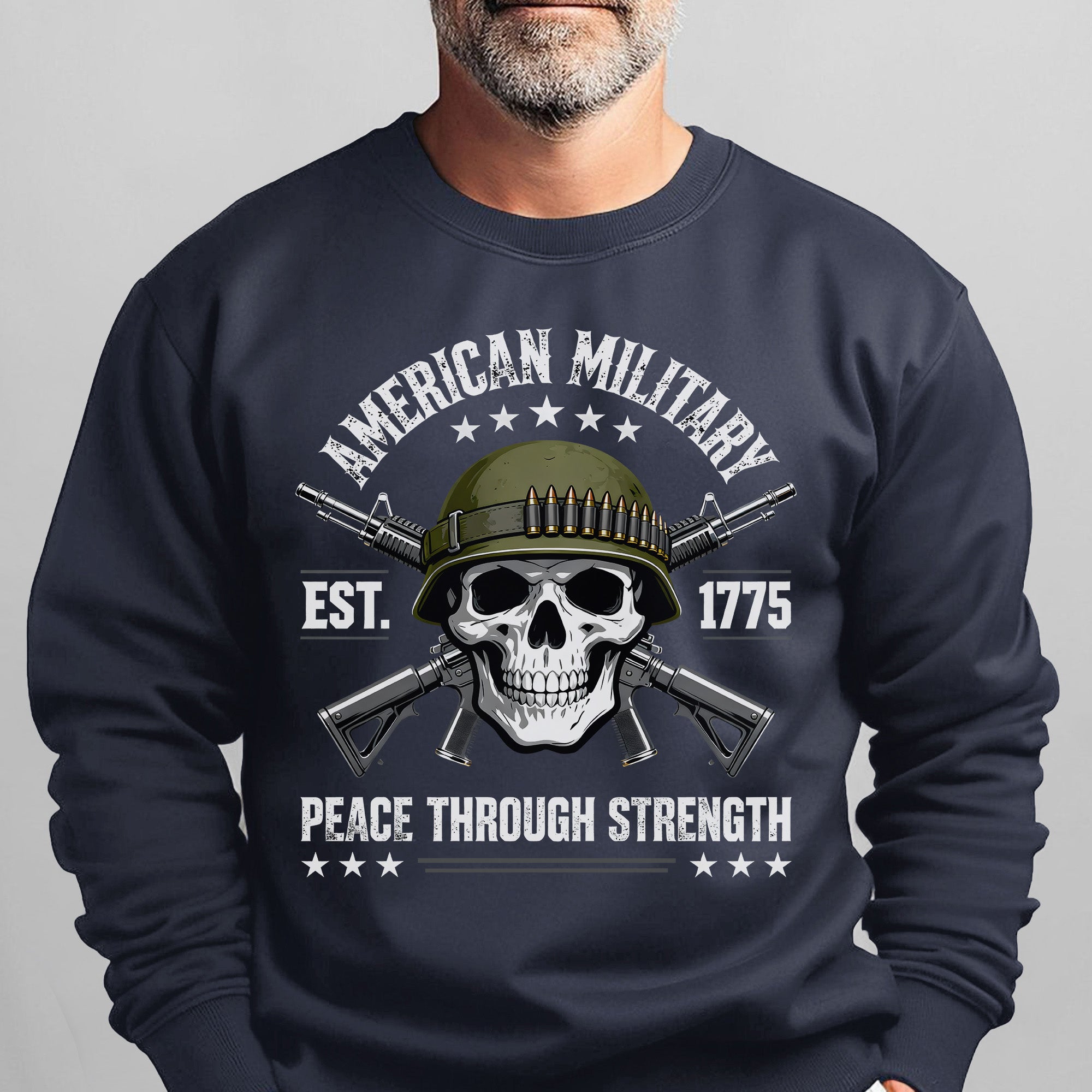 American Military Est 1775 Peace Sweatshirt