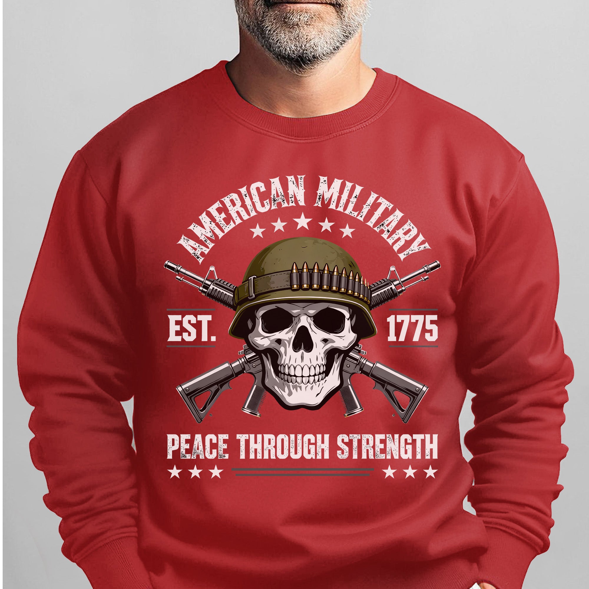 American Military Est 1775 Peace Sweatshirt