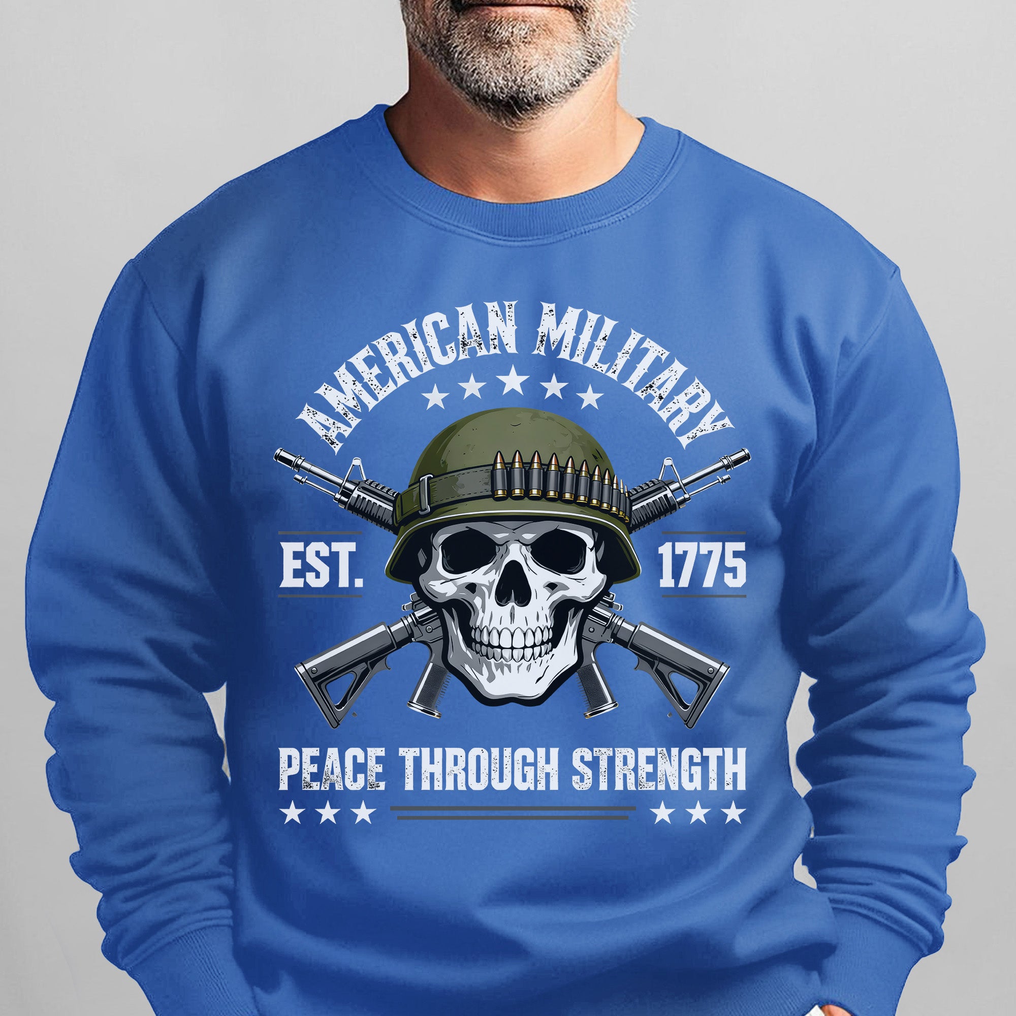 American Military Est 1775 Peace Sweatshirt