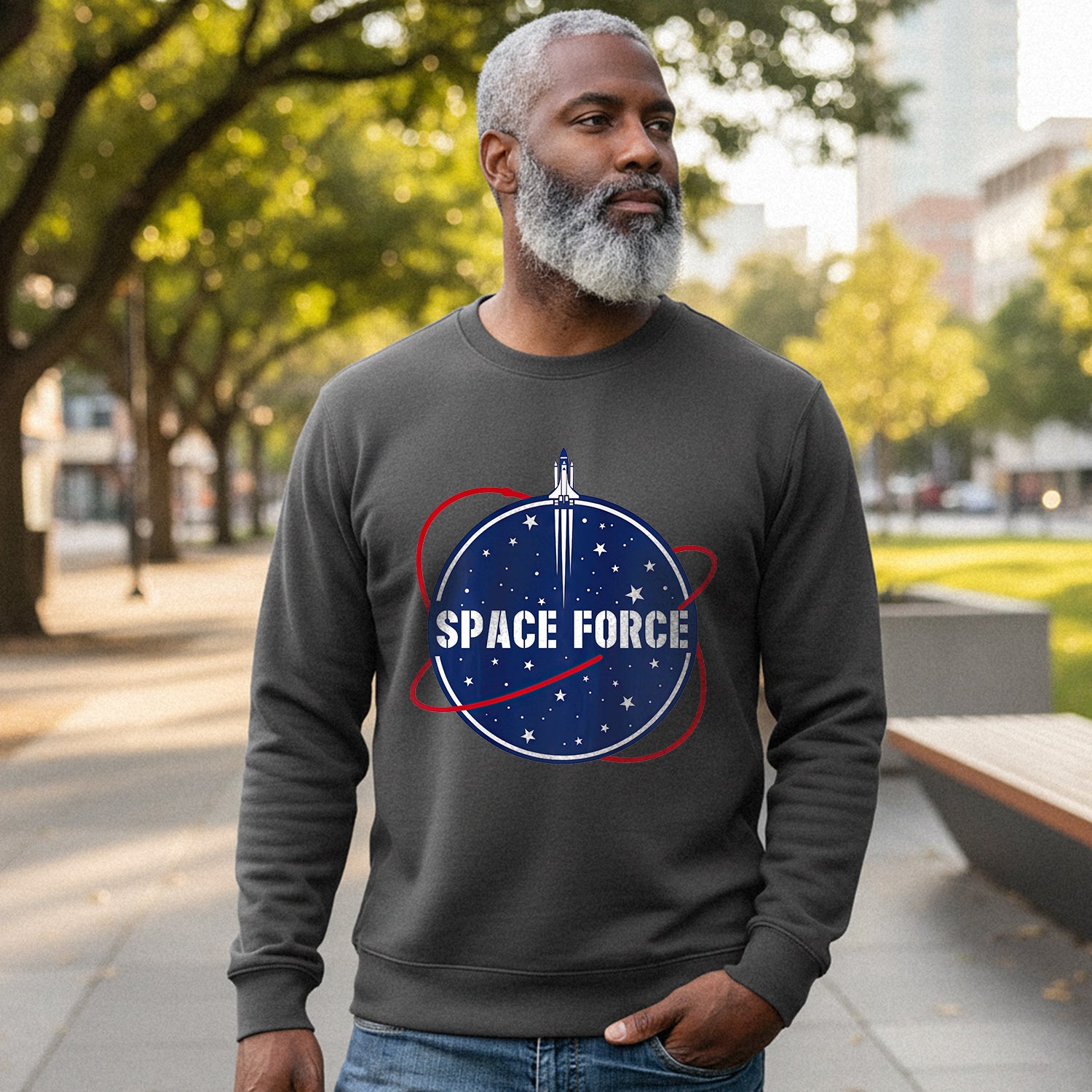Space Force Veteran Semper Supra Sweatshirt