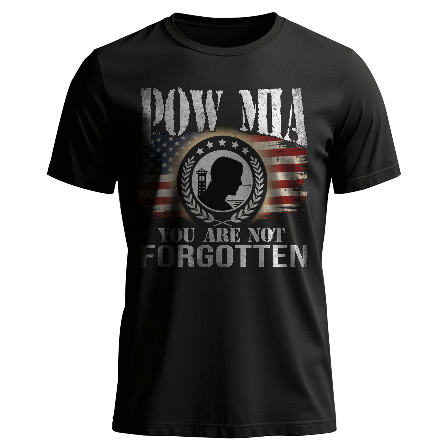 POW MIA You Are Not Forgotten US Military T-Shirt