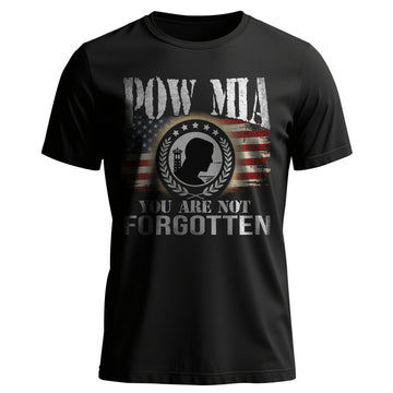 POW MIA You Are Not Forgotten US Military T-Shirt